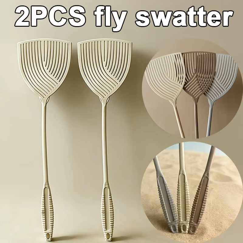 2pcs Striped Plastic Fly Swatt - Gardening Tools Long Handle review and price